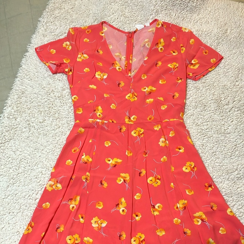Floral Bright Salmon Gap Dress